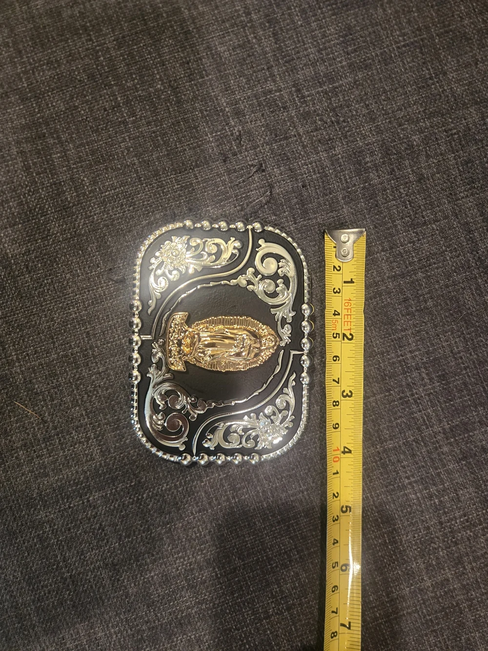 Western Belt Buckle Virgen De Guadalupe